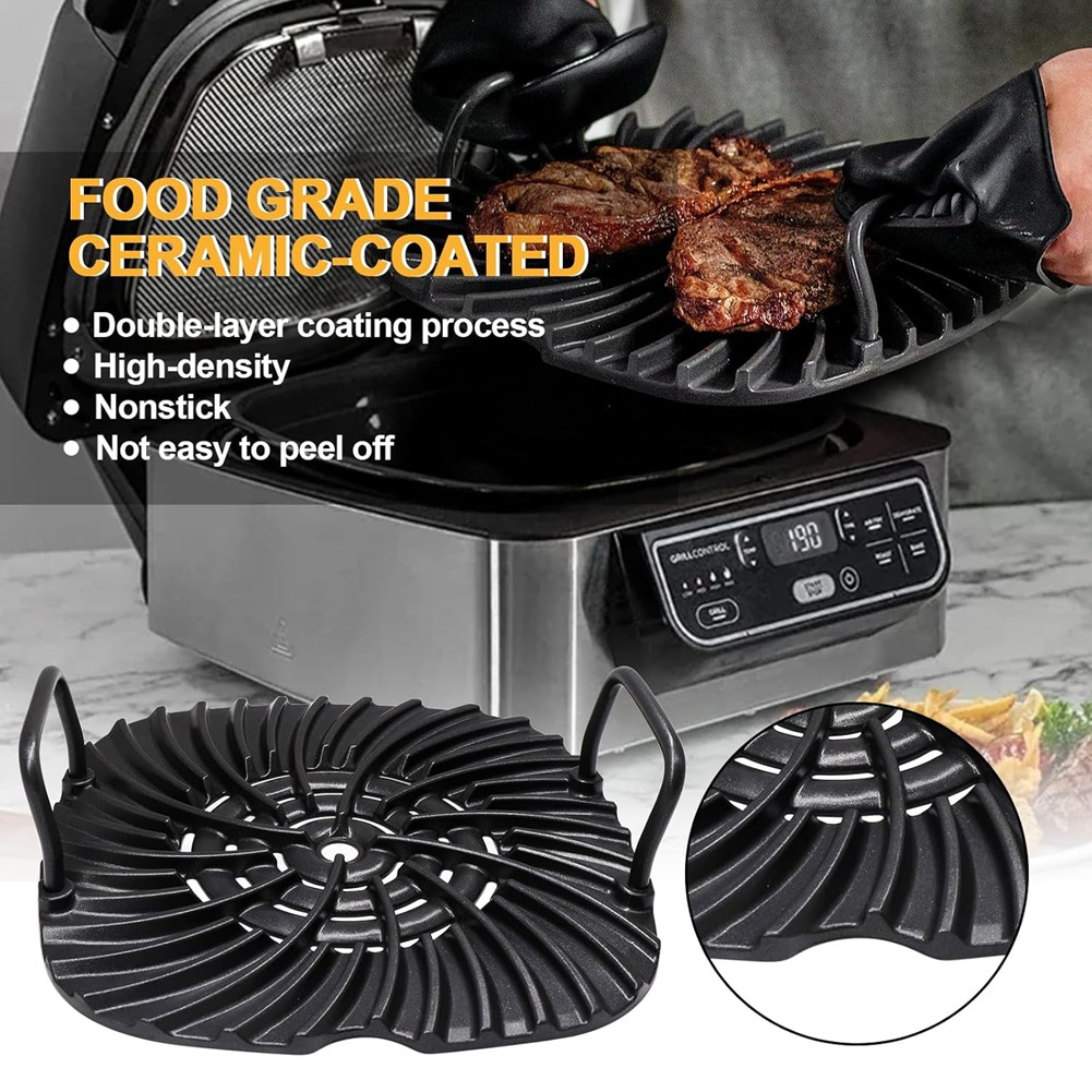 Ninja Air Fryer Af300 - ตะแกรงย่างคุณภาพสูงแบบ Benchmade และแผ่นกันน้ำมันกระเด็นสแตนเลส สำหรับอะไหล่เตาย่าง Ninja Foodi
