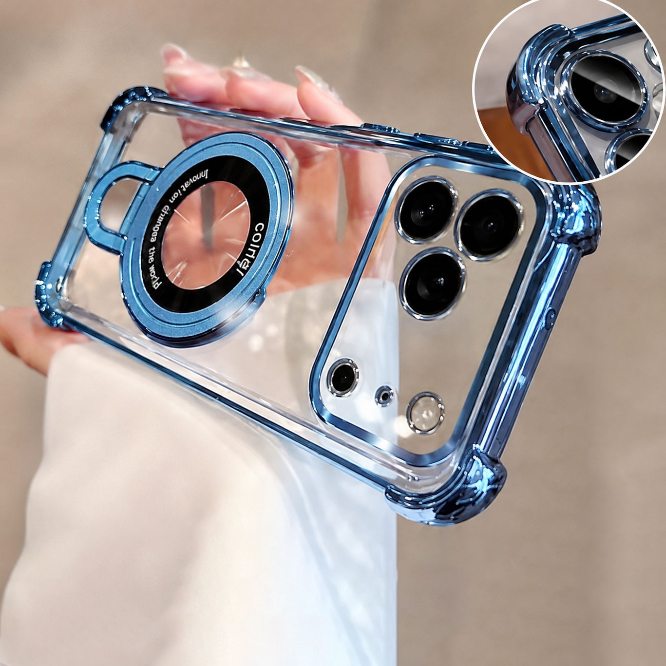 เคสโทรศัพท์หรูหราแบบใสเคลือบเง - Taco Stand Holder บทวิจารณ์และราคา