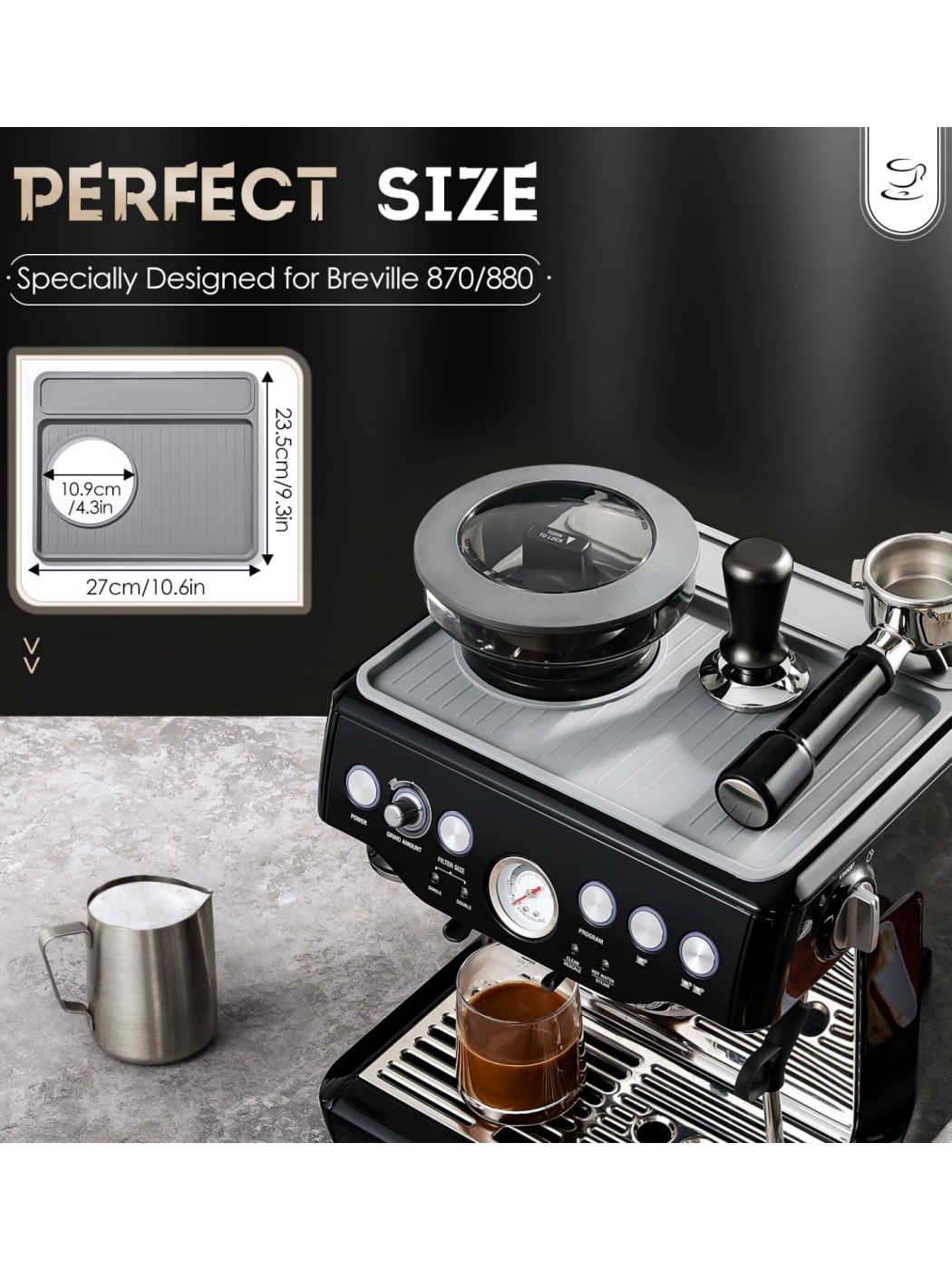 แผ่นรองกาแฟซิลิโคนสำหรับ Brevi - Breville Espresso Bes870 บทวิจารณ์และราคา