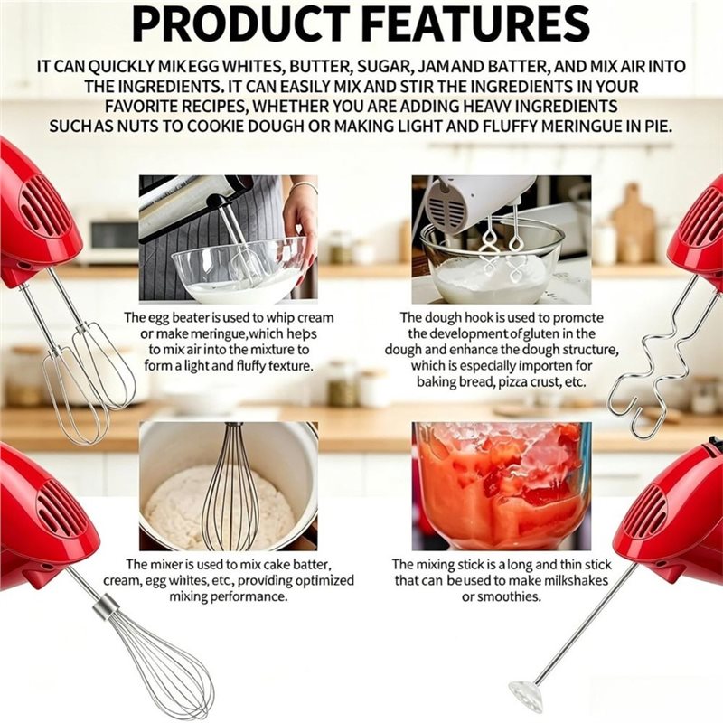 อุปกรณ์เสริมเครื่องผสมอาหาร AT - Kitchenaid Mixer Hand Mixer บทวิจารณ์และราคา