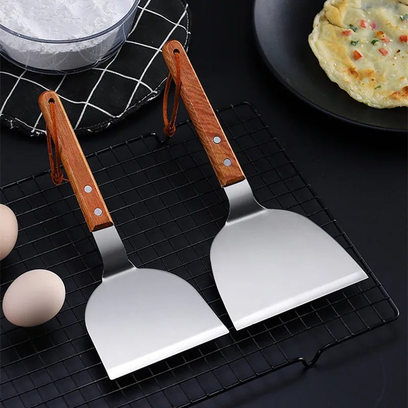 สแตนเลสสตีล ด้ามไม้ ตะหลิวเทปป - Okonomiyaki Spatula บทวิจารณ์และราคา