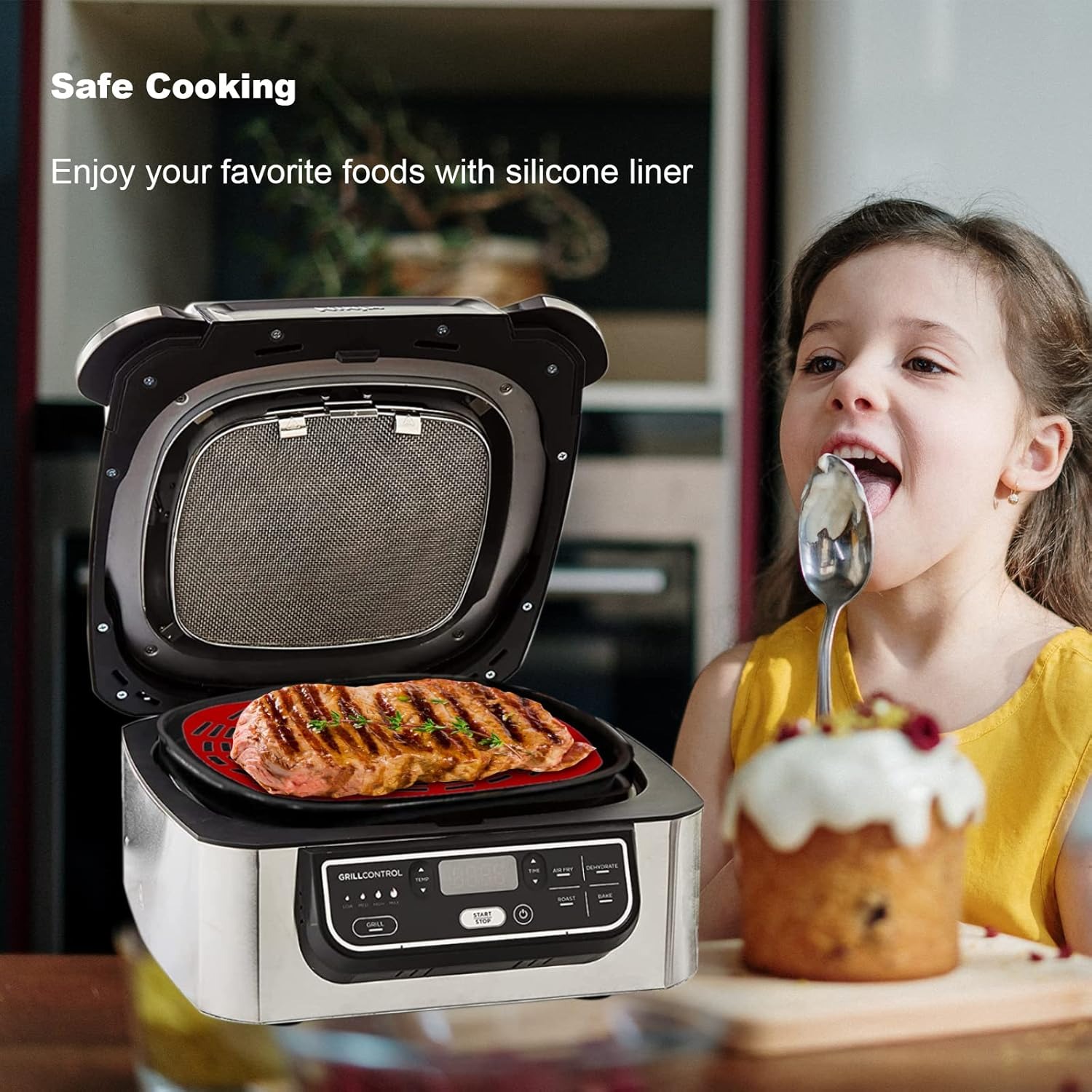 ชุดซิลิโคนรองอบแบบใช้ซ้ำได้ 2  - Ninja Air Fryer Af300 บทวิจารณ์และราคา